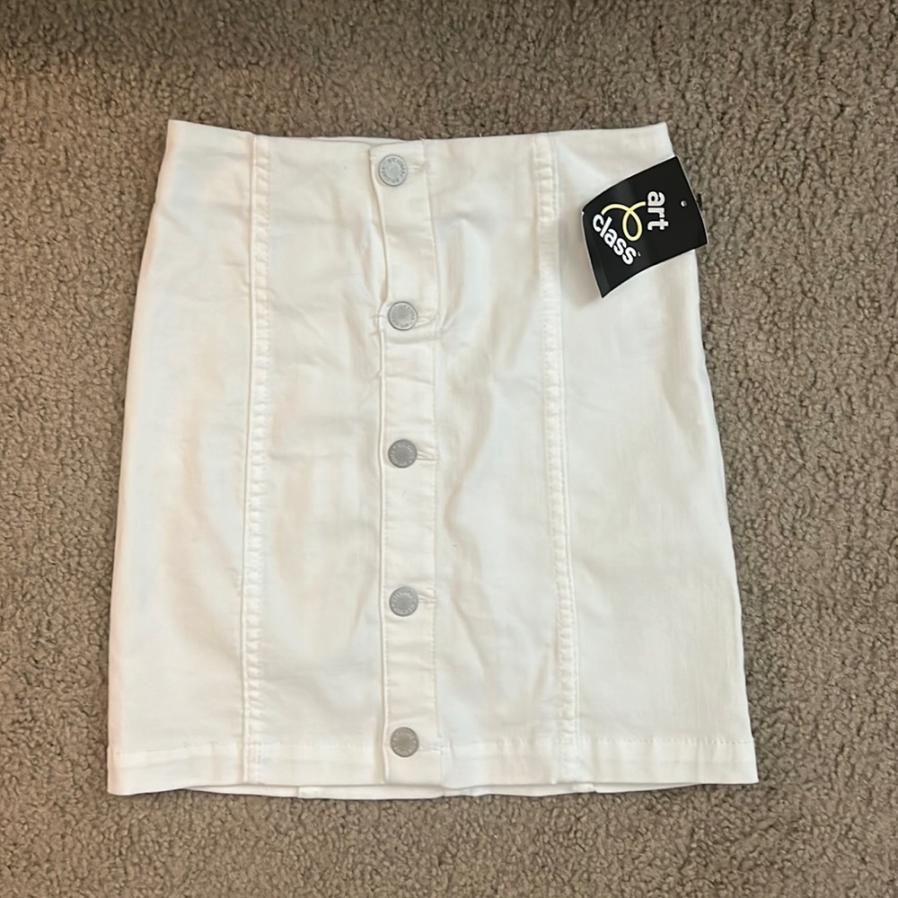 White jean skirt from target